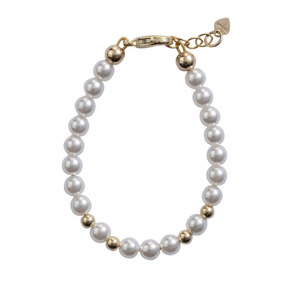 Pearl Luster with White Beads / Size 3" - Newborn