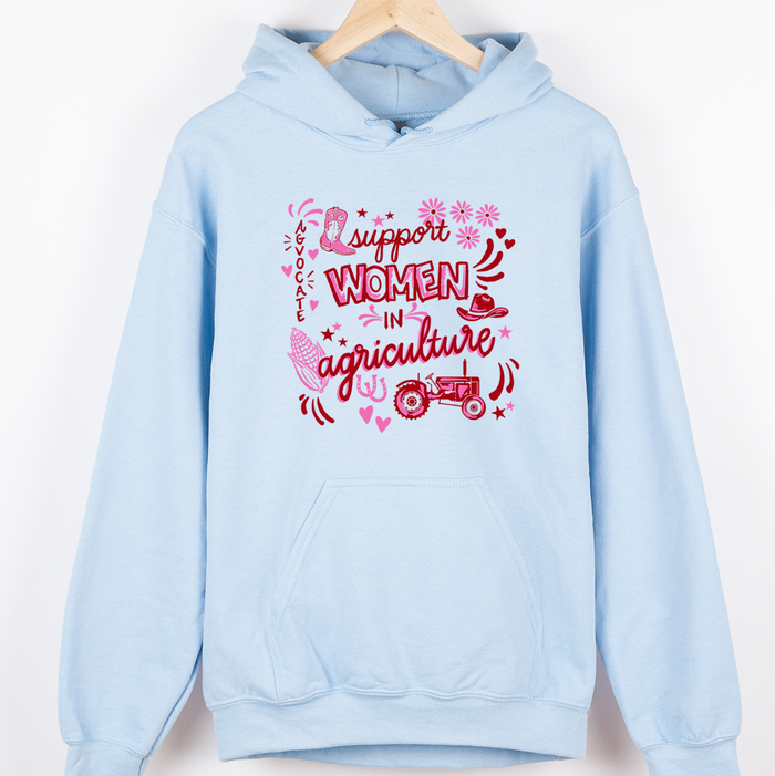 Pink and Red Support Women In Ag– Hoodie
