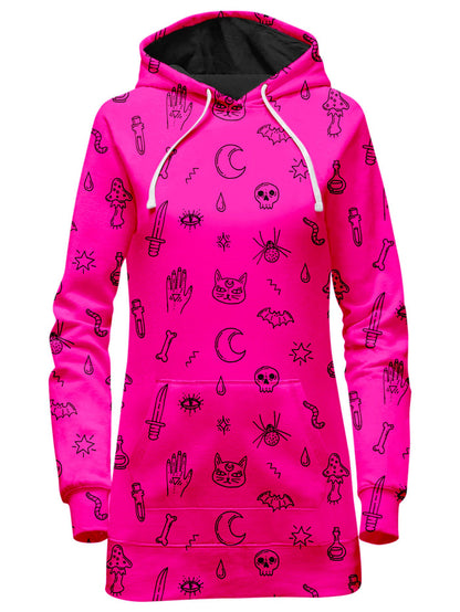 Pink Pattern Hoodie Dress iEDM Epic Hoodie