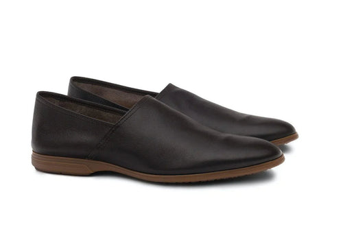 Moral Code Plume Men's House Shoe -Brown Leather-8  #color_brown-leather