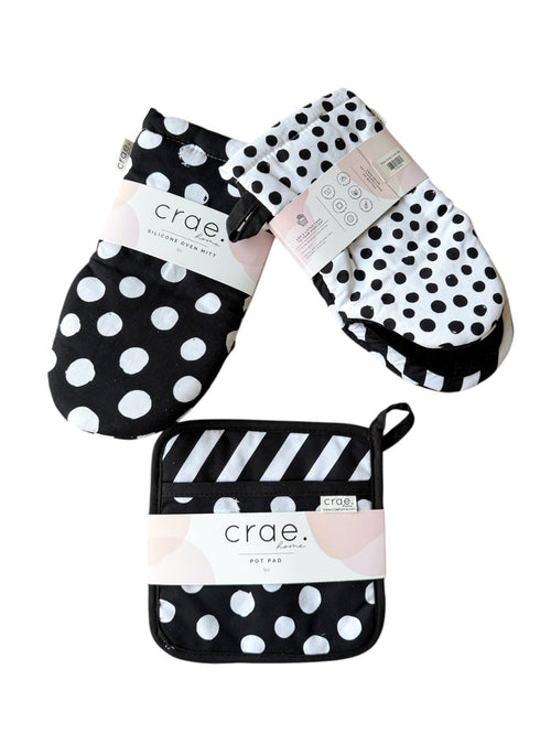 Polka Dottie: 2 Oven Mitt + 1 Pot Pad Bundle Pack