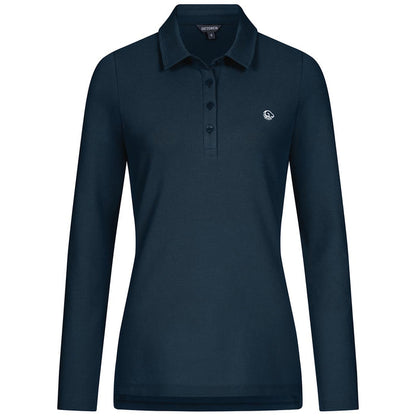 Giesswein Organic Polo Longsleeve W - bleu océan 540