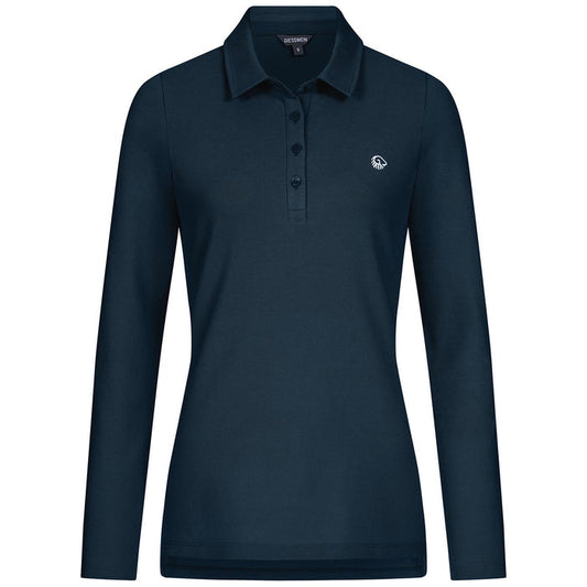 Giesswein Organic Polo Longsleeve W - bleu océan 540