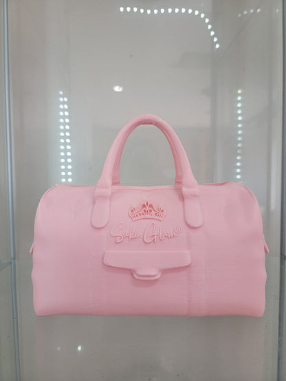 Pretty in Pink Duffel Bag Brush Holder - Ultimate Glam Organizer - RFE Marketing Ventures
