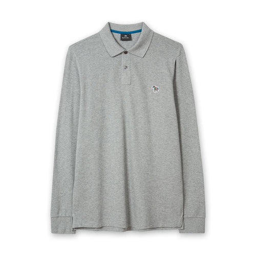 PS Paul Smith - Reg Fit LS Polo Shirt in Grey - Nigel Clare