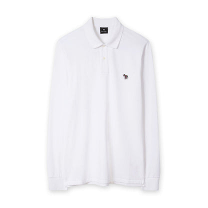 PS Paul Smith - Reg Fit LS Polo Shirt in White - Nigel Clare