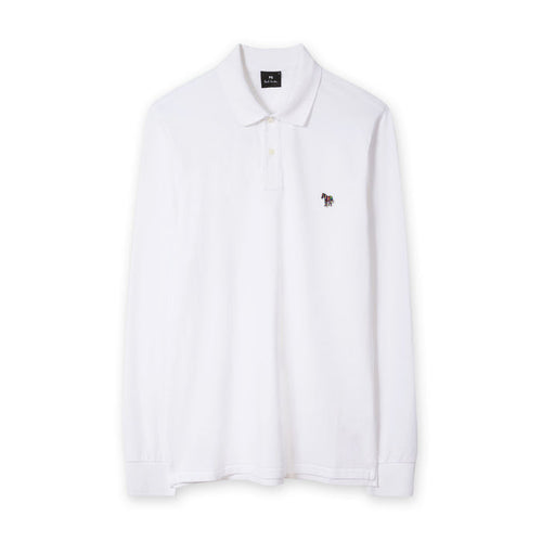 PS Paul Smith - Reg Fit LS Polo Shirt in White - Nigel Clare