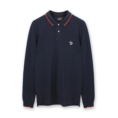 PS Paul Smith - Slim Fit LS Polo Shirt in Navy - Nigel Clare