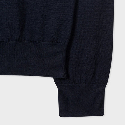 PS Paul Smith - Zip Neck Jumper in Navy - Nigel Clare
