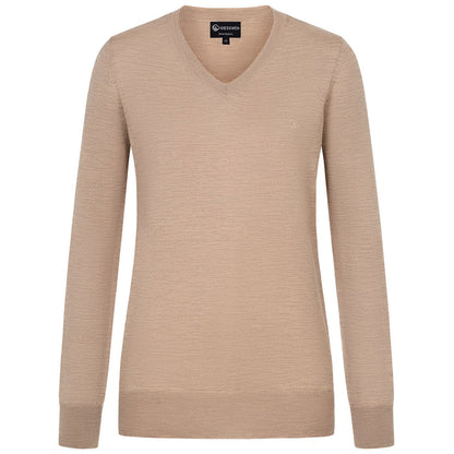 Giesswein V-Neck cotton Women - sable melé 212