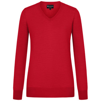 Giesswein V-Neck cotton Women - flamme rouge 343