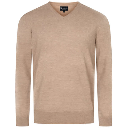 Giesswein V-Neck cotton Men - sable melé 212