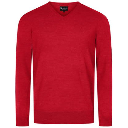 Giesswein V-Neck cotton Men - flamme rouge 343