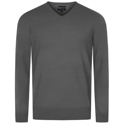 Giesswein V-Neck cotton Men - gris 017