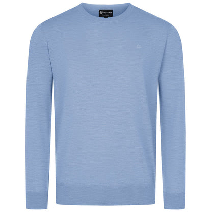 Giesswein Crew Neck cotton Men - ciel bleu 519