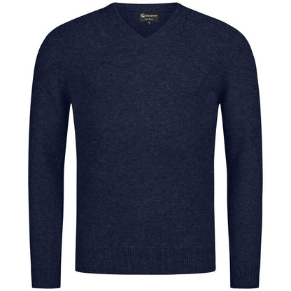Giesswein Pullover Wool V-Neck M - bleu océan 540