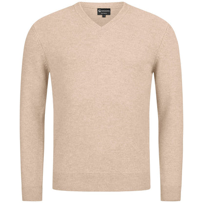 Giesswein Pullover Wool V-Neck M - sable melé 212