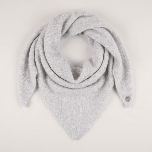 Pure Brushed Luxury Cashmere Triangle Head Scarf - RAIN - Heritage Of Scotland -
