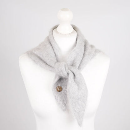 Pure Brushed Luxury Cashmere Triangle Head Scarf - RAIN - Heritage Of Scotland -