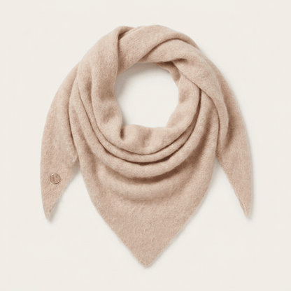 Pure Brushed Luxury Cashmere Triangle Head Scarf - REED - Heritage Of Scotland -