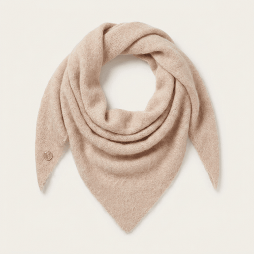 Pure Brushed Luxury Cashmere Triangle Head Scarf - REED - Heritage Of Scotland -