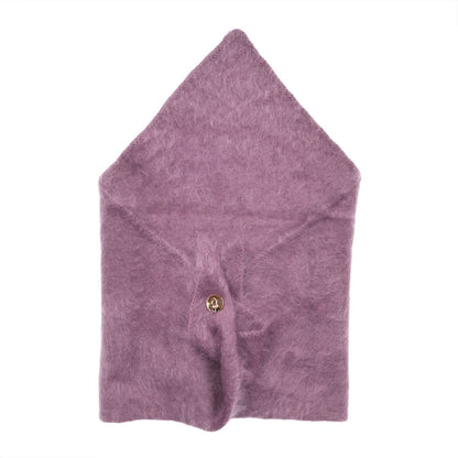 Pure Brushed Luxury Cashmere Triangle Head Scarf - VIOLET - Heritage Of Scotland -