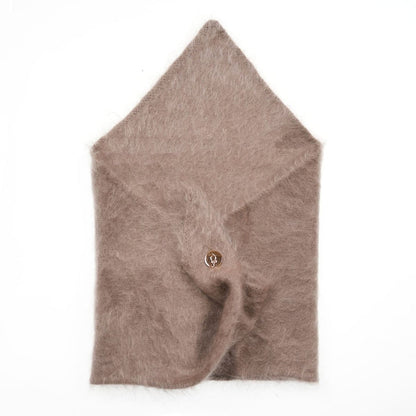 Pure Brushed Luxury Cashmere Triangle Head Scarf - WHEAT - Heritage Of Scotland -