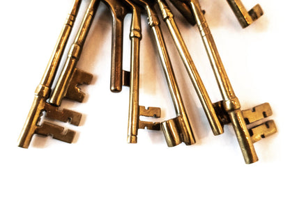 Railroad Key Adlake ACL RR Brass Skeleton Keys Set Atlantic Coast Line