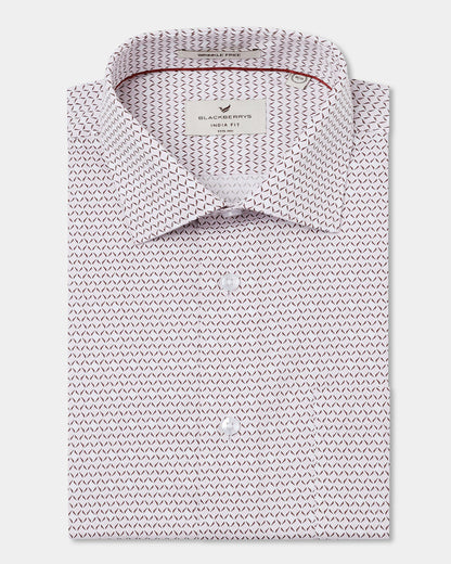Red Unwrinkle Printed Shirt - Everest