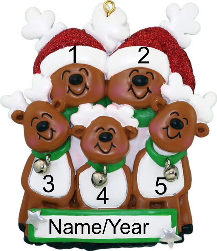 Reindeer - Family of 5