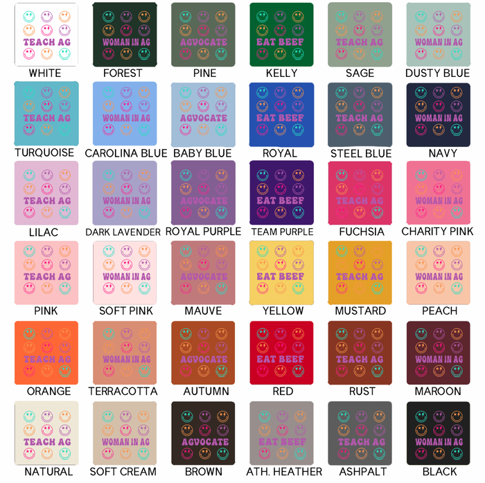 RETRO SMILEY - CHOOSE YOUR SAYING - Bella Canvas T-Shirt