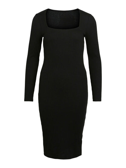 Ria Rib Dress (Black)