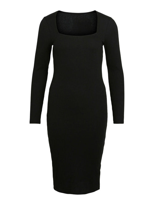 Ria Rib Dress (Black)
