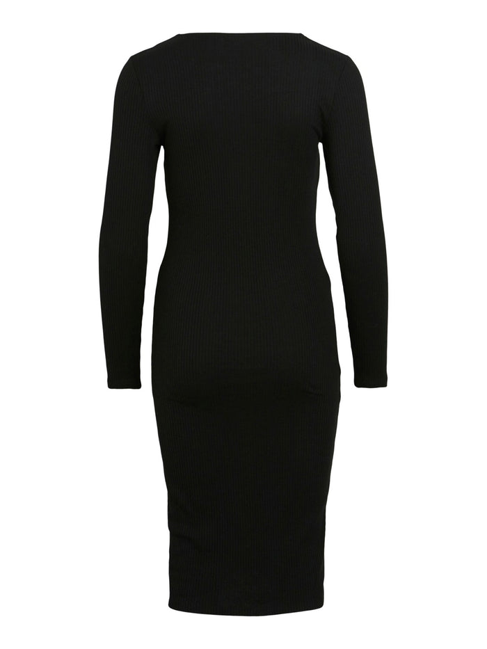 Ria Rib Dress (Black)