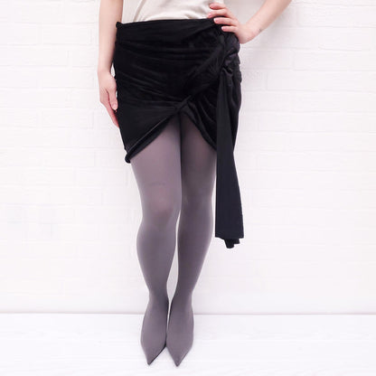 RICK OWENS VELVET SKIRT WITH BONING - SIZE 42