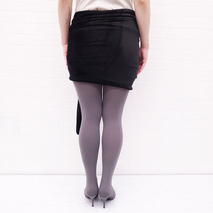 RICK OWENS VELVET SKIRT WITH BONING - SIZE 42
