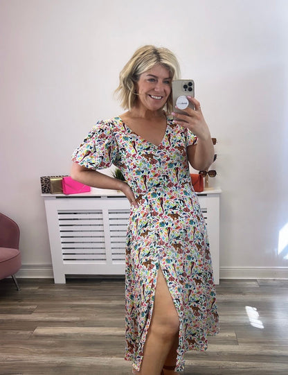 RIGOBERTA DRESS (WHITE/MULTI)