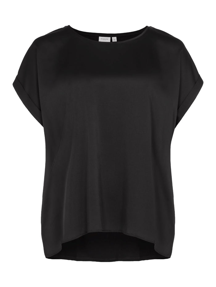 Riley Satin Top (Black)