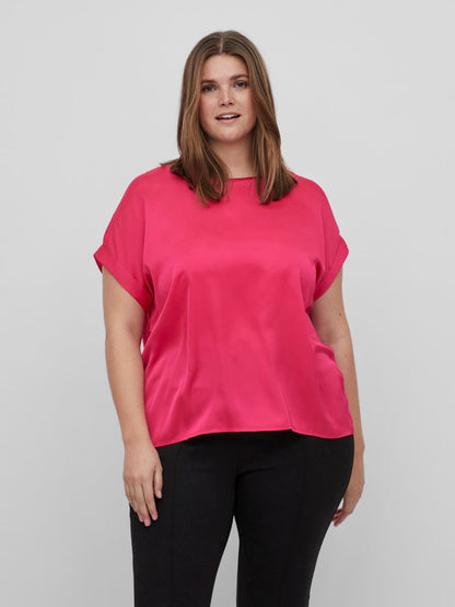 Riley Satin Top (Pink Yarrow)