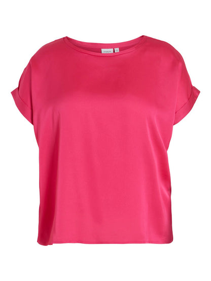 Riley Satin Top (Pink Yarrow)