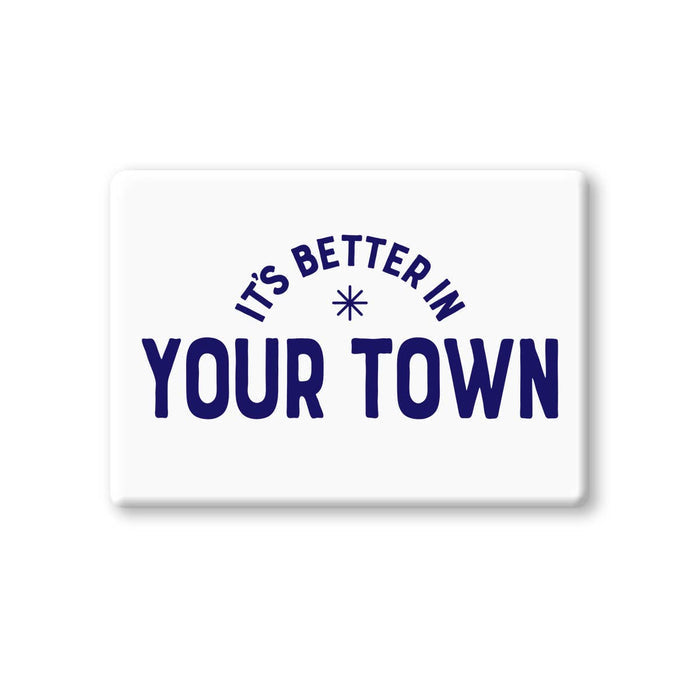 Rock Scissor Paper - Personalized City Magnet, It's Better In, name drop design
