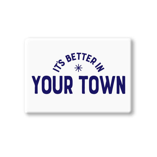 Rock Scissor Paper - Personalized City Magnet, It's Better In, name drop design