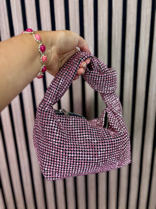 Romona Rhinestone Handbag (Pink)