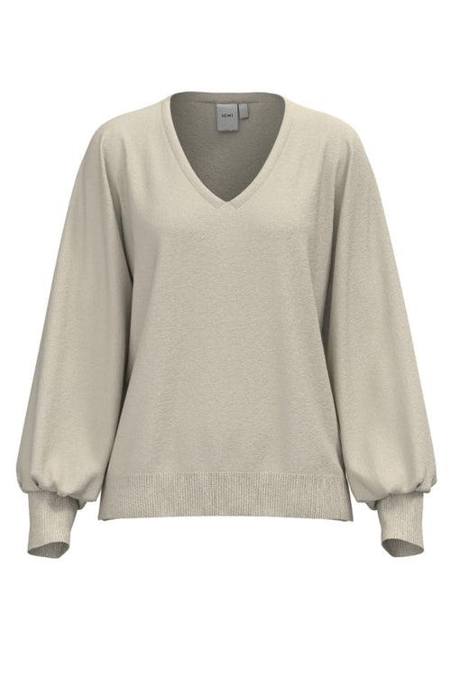 Ronnie Knitted V-Neck Jumper (Sanshell)