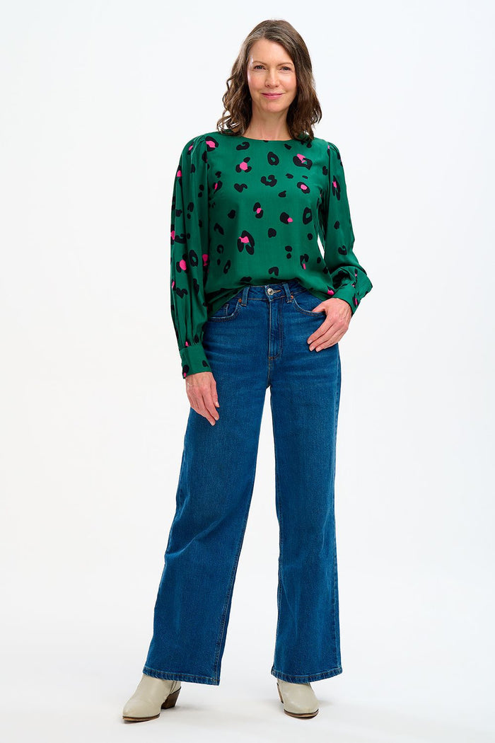 RONNIE PUFF SHOULDER TOP (GREEN)