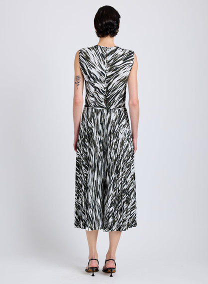 Runa Skirt in Printed Soft Twill