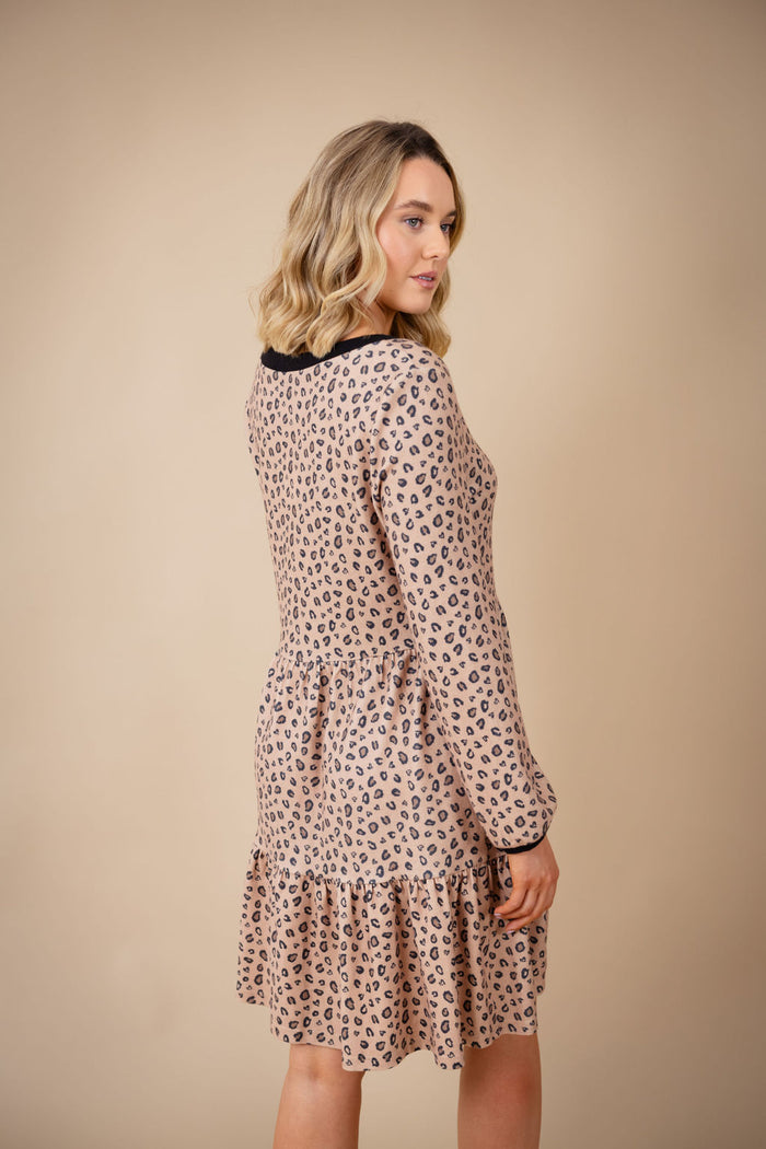 Sadhbh Smock Dress (Leopard)