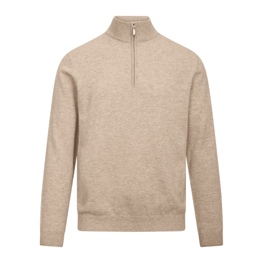 Urban Pioneers Male Sairus Half-Zip SWEATER LIGHT SAND