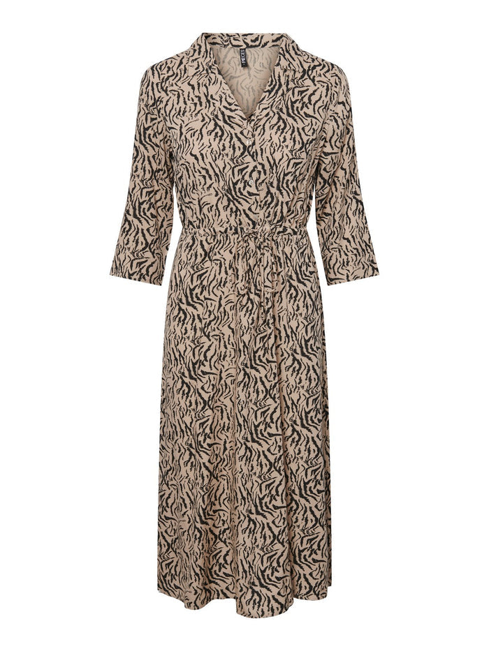 Sawyer Midi Dress (White Pepper Graphic)