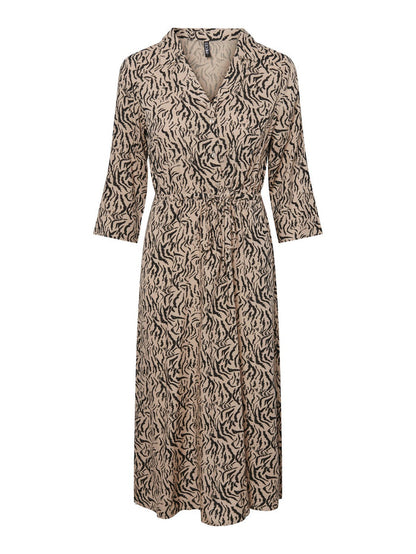 Sawyer Midi Dress (White Pepper Graphic)